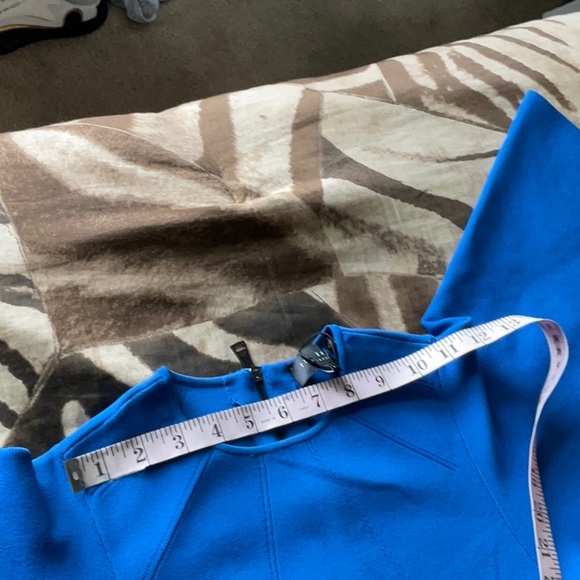 Ted Baker London Lounia Fluted Sleeve Body-Con Sweater Dress Color: Mid Blue - Picture 9 of 16